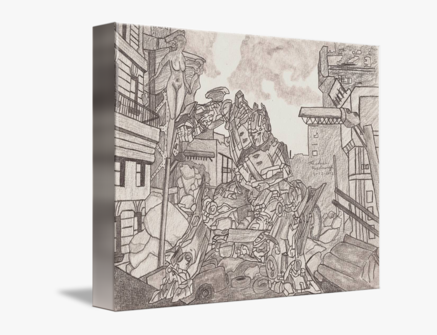 Ruins Drawing City - Sketch, HD Png Download