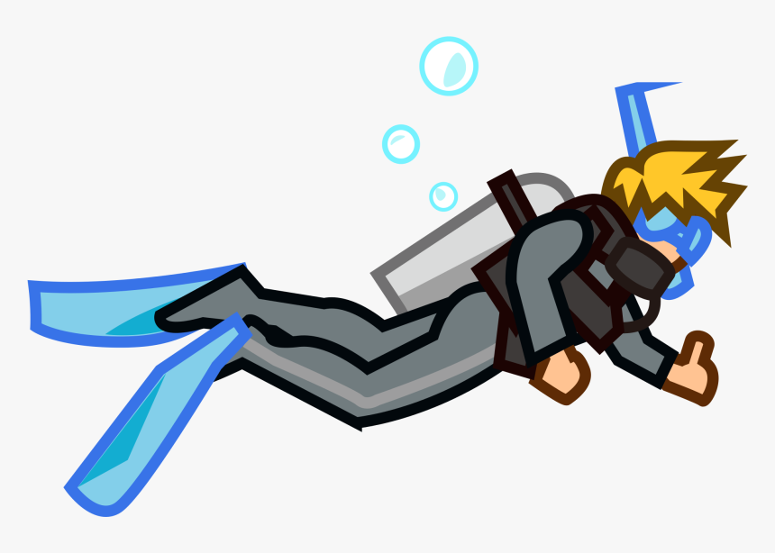 Diver Png - Cartoon Scuba Diver Transparent, Png Download