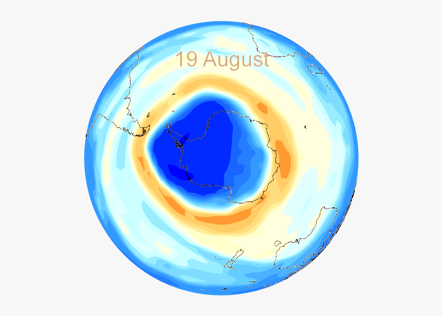 Antarctic Ozone Hole In August - Circle, HD Png Download
