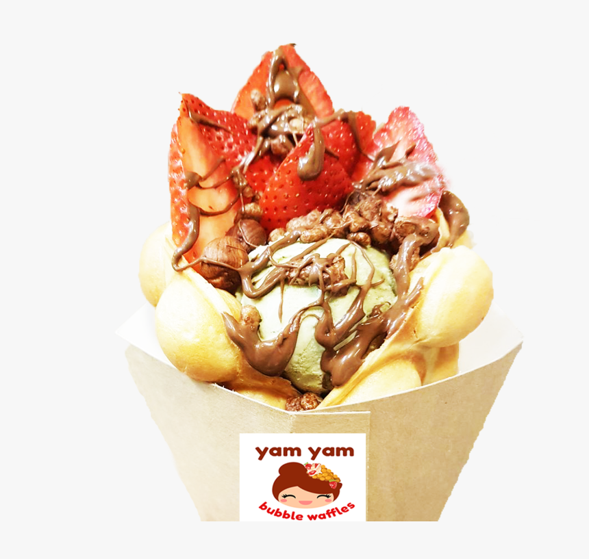Yam Bubble Waffles Delicious - Bubble Waffle Ice Cream Transparent, HD Png Download