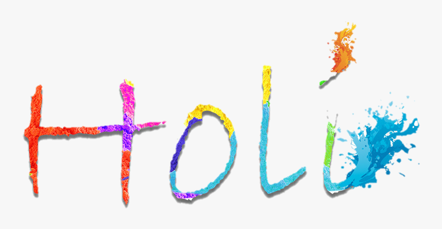 Happy Holi Text Png - Holi Background And Png Text, Transparent Png