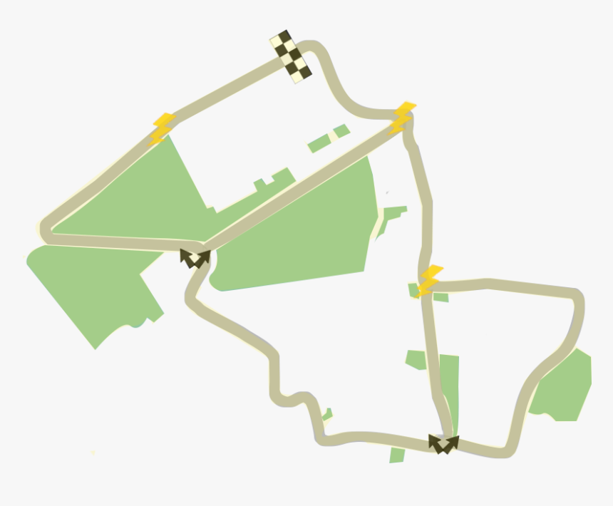Track Map Hud Thunder - Map, HD Png Download
