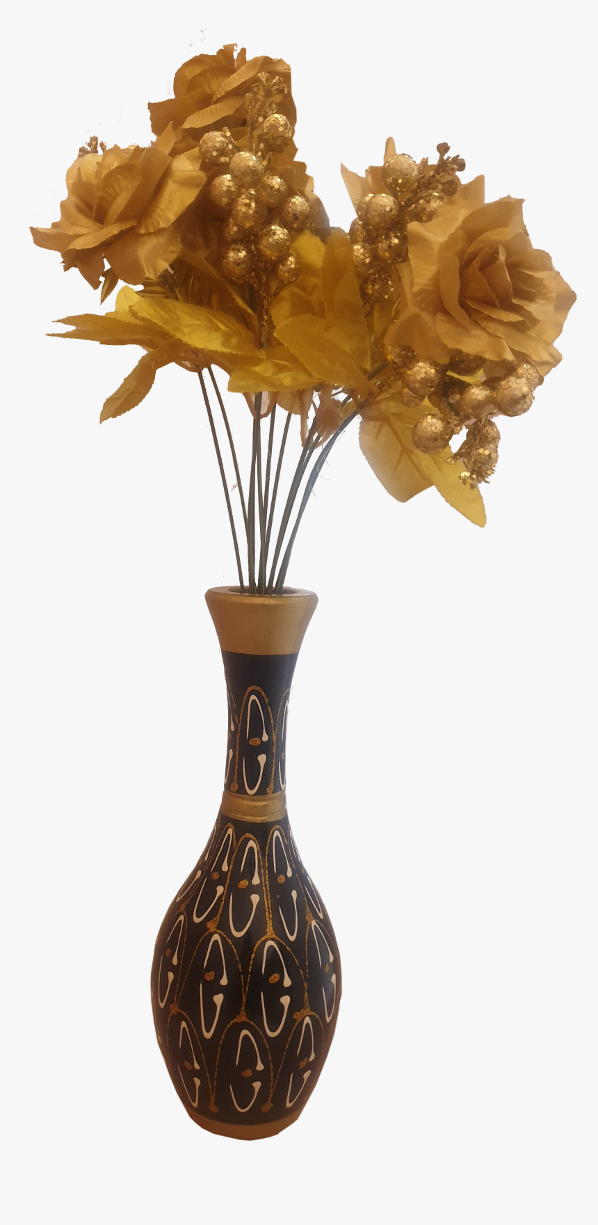 Wooden Flower Vase Png, Transparent Png