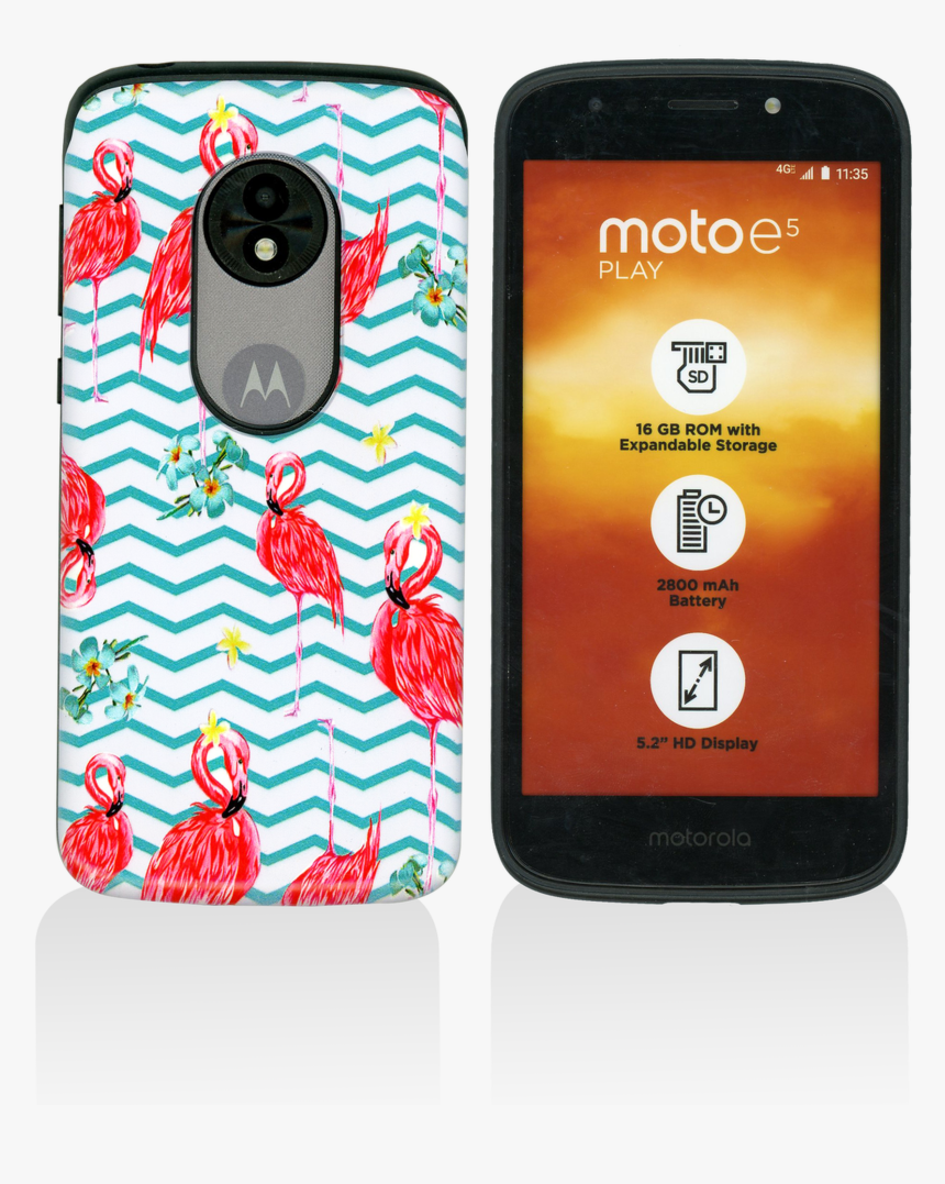 Motorola E5 Play Mm Pop Kick Case Peacock Chevron, HD Png Download