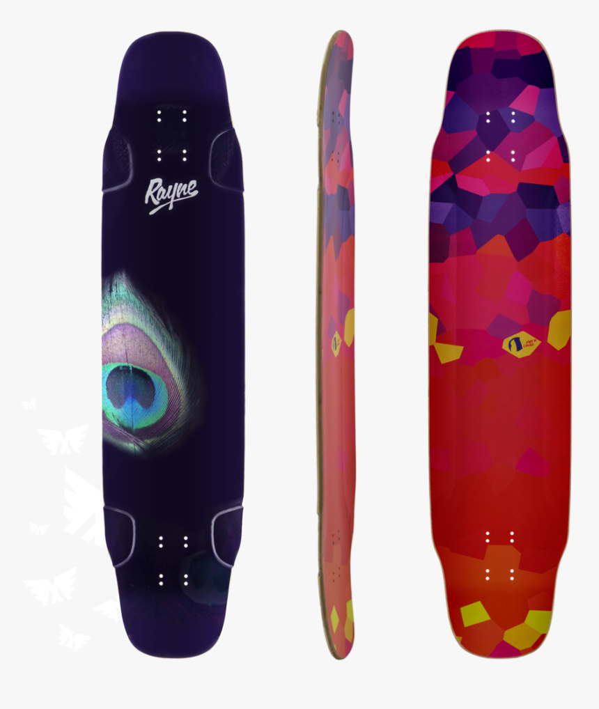 Rayne Whip 41 Peacock Longboard Deck, HD Png Download