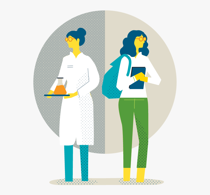 Illustration Of A Scientist Carrying A Beaker And A - Illustration, HD Png Download