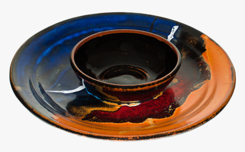 Beautiful Toasted Brown & Blue - Saucer, HD Png Download