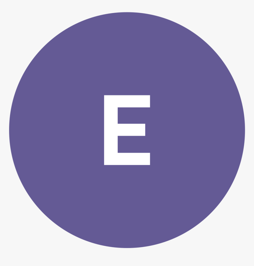 E In A Purple Circle, HD Png Download