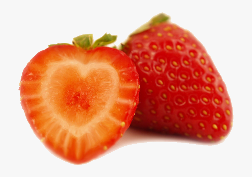 Heart Shaped Strawberry Png, Transparent Png
