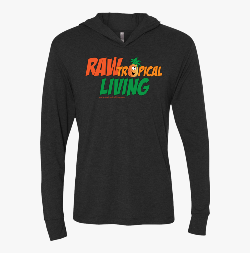 Raw Tropical Living Unisex Triblend Ls Hooded T-shirt, HD Png Download