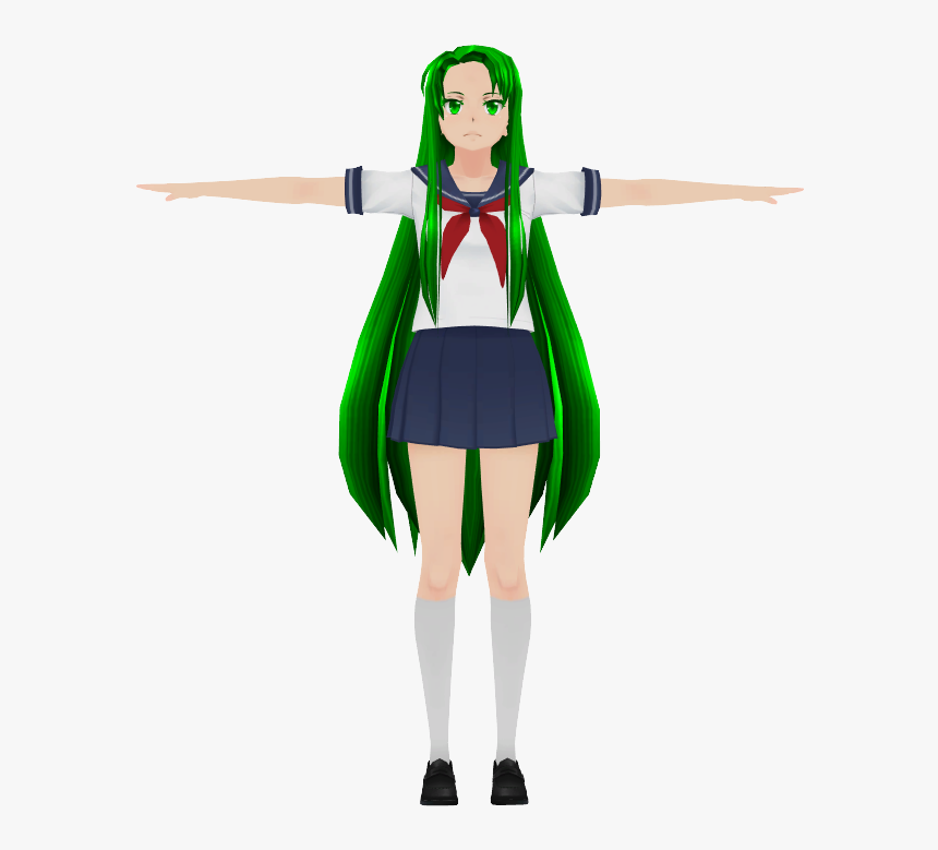 Long Hair Midori - Yandere Simulator Long Hair, HD Png Download