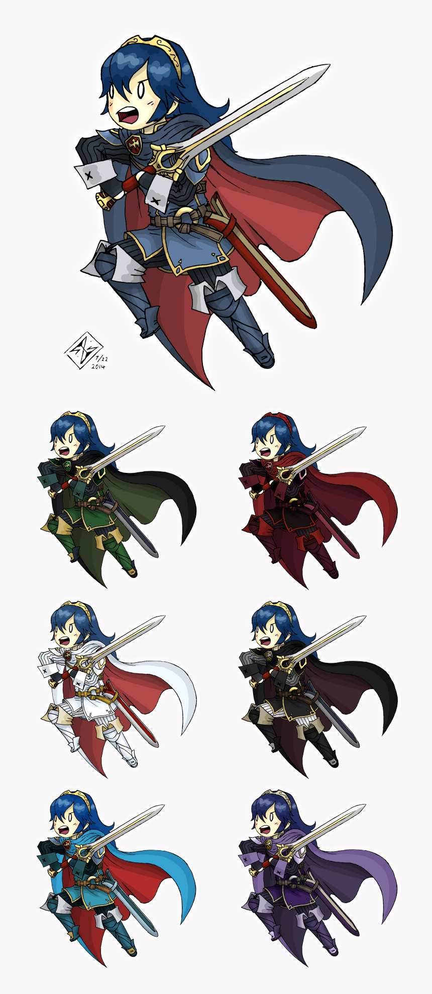 “ So I Drew A Somewhat Stylized Lucina, And Then Did - Cartoon, HD Png Download