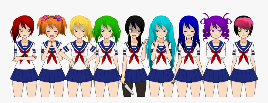 Yandere And Yandere Simulator Image - Yandere Simulator All Girls, HD Png Download
