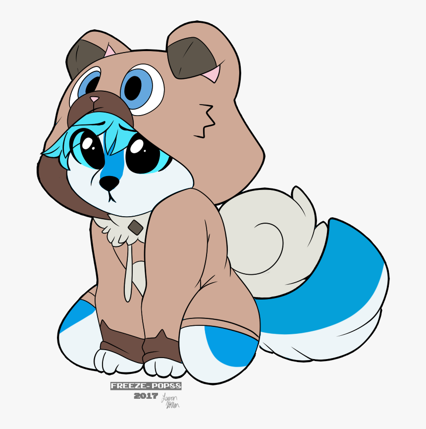 [ych Commission] Frosty Rockruff Hoodie - Cartoon, HD Png Download