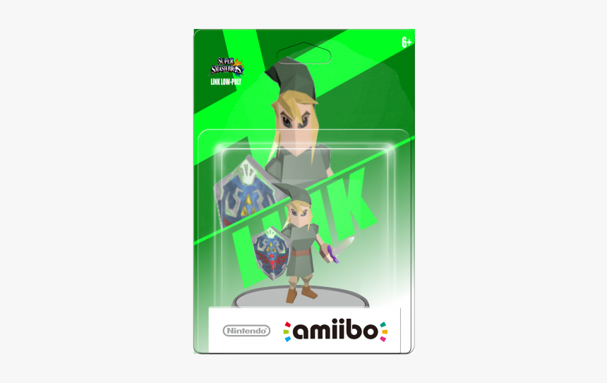 Low-poly Link Amiibo Box Art Cover - Amiibo, HD Png Download