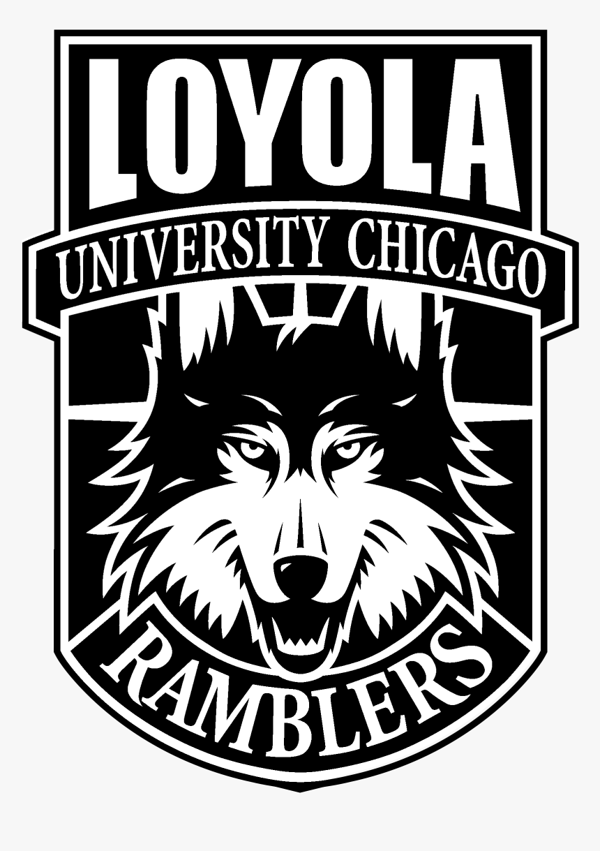 Loyola Chicago Ramblers Logo Black And White - Loyola University Chicago, HD Png Download