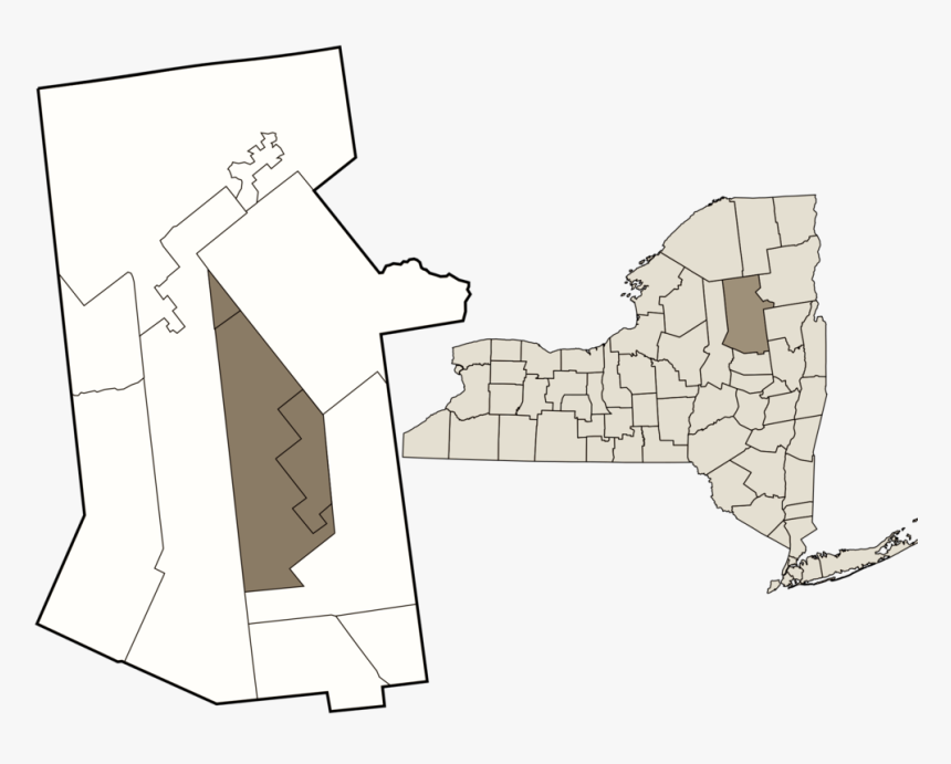 Map Courtesy Of Rcsprinter123 - Map Of New York, HD Png Download