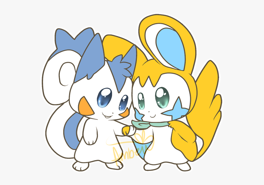 Ash And Rin - Cartoon, HD Png Download