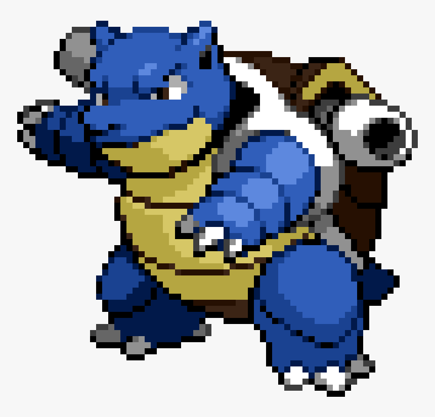 Blastoise Cross Stitch Pattern Clipart , Png Download - Blastoise Pixel Art Minecraft, Transparent Png