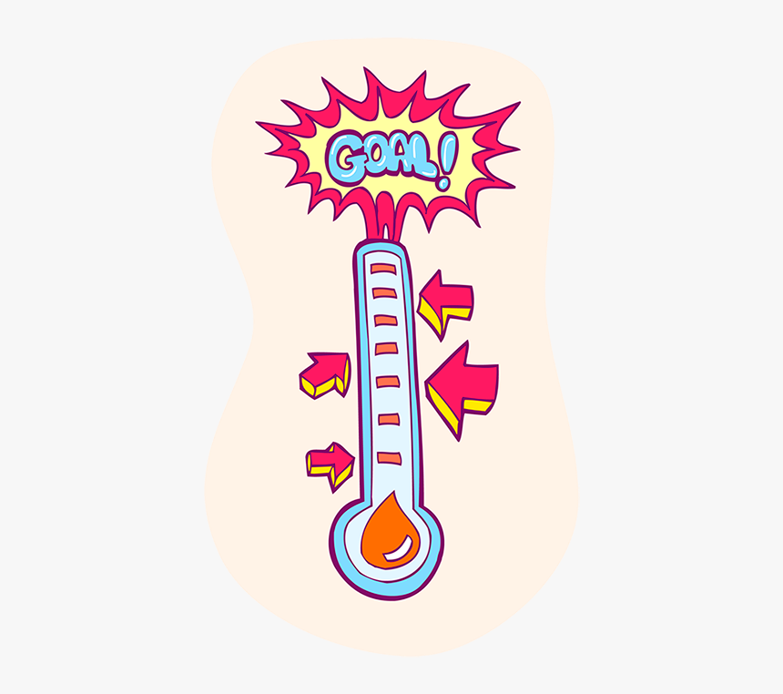 Goal Thermometer Shape Png - Goal Meter, Transparent Png