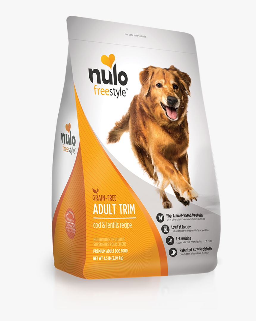 Freestyle High Meat Kibble Trim Cod & Lentils Recipe - Nulo Dog Food Adult, HD Png Download