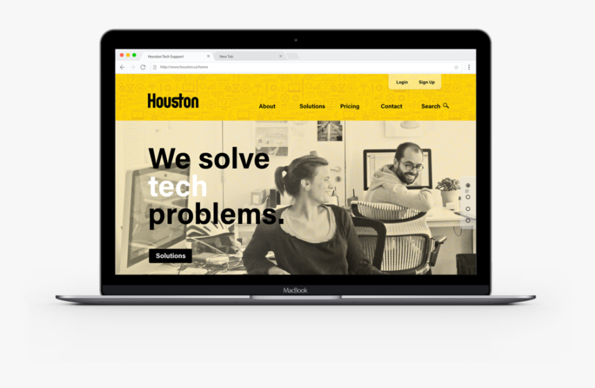 Houston Website V3 Macbook-mockup, HD Png Download