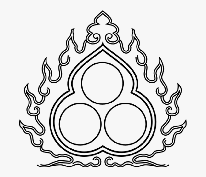 Buddhism Drawing Symbol Huge Freebie Download For Powerpoint - Three Jewels Of Buddhism Drawing, HD Png Download