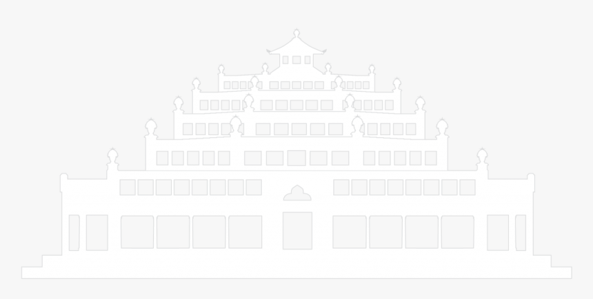 5 Tier Temple White Grey Outline - 2019 Fall Kadampa Festival, HD Png Download