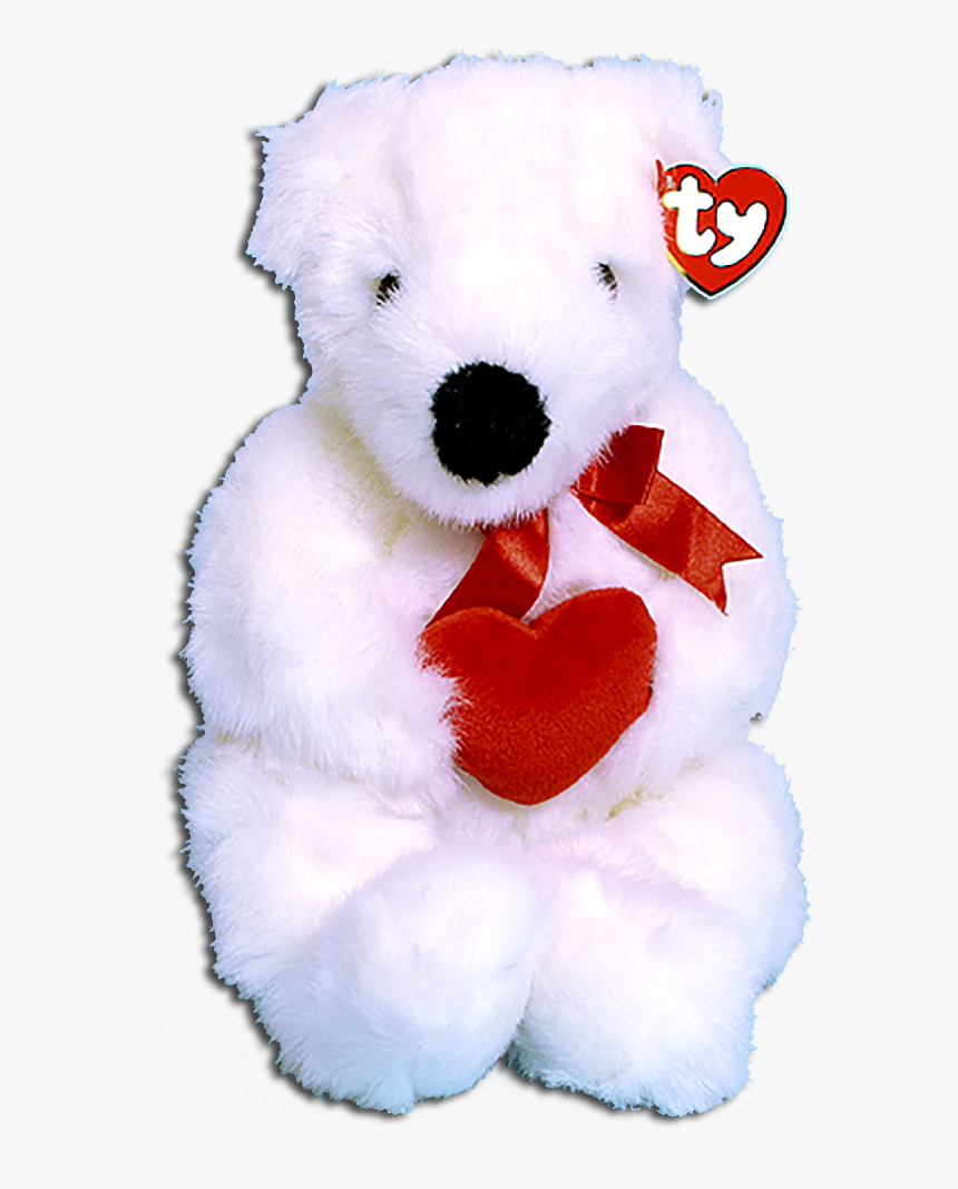 Ty S Adorable Plush White Teddy Bear Romeo Is The Perfect - Teddy Bear, HD Png Download