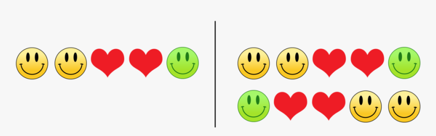 Fractions Same But Different Smiles Hearts, HD Png Download