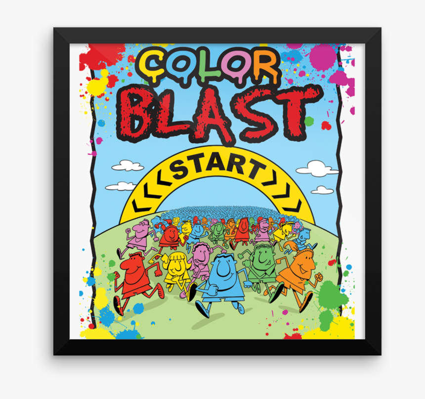Color Blast Framed Poster - Illustration, HD Png Download