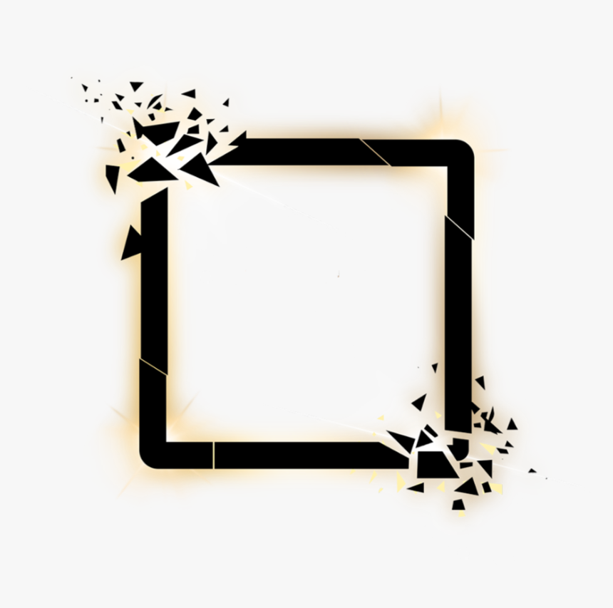 #square #golden #border #neon #splash #geometric #frame - J-hope, HD Png Download