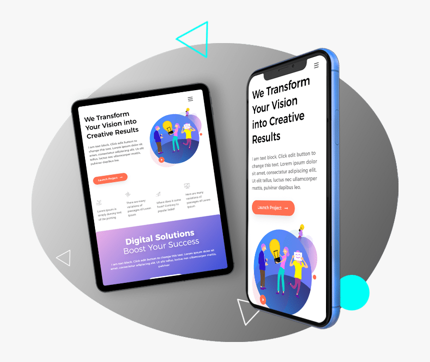 Eclat Responsive Web Design In Coimbatore - Graphic Design, HD Png Download