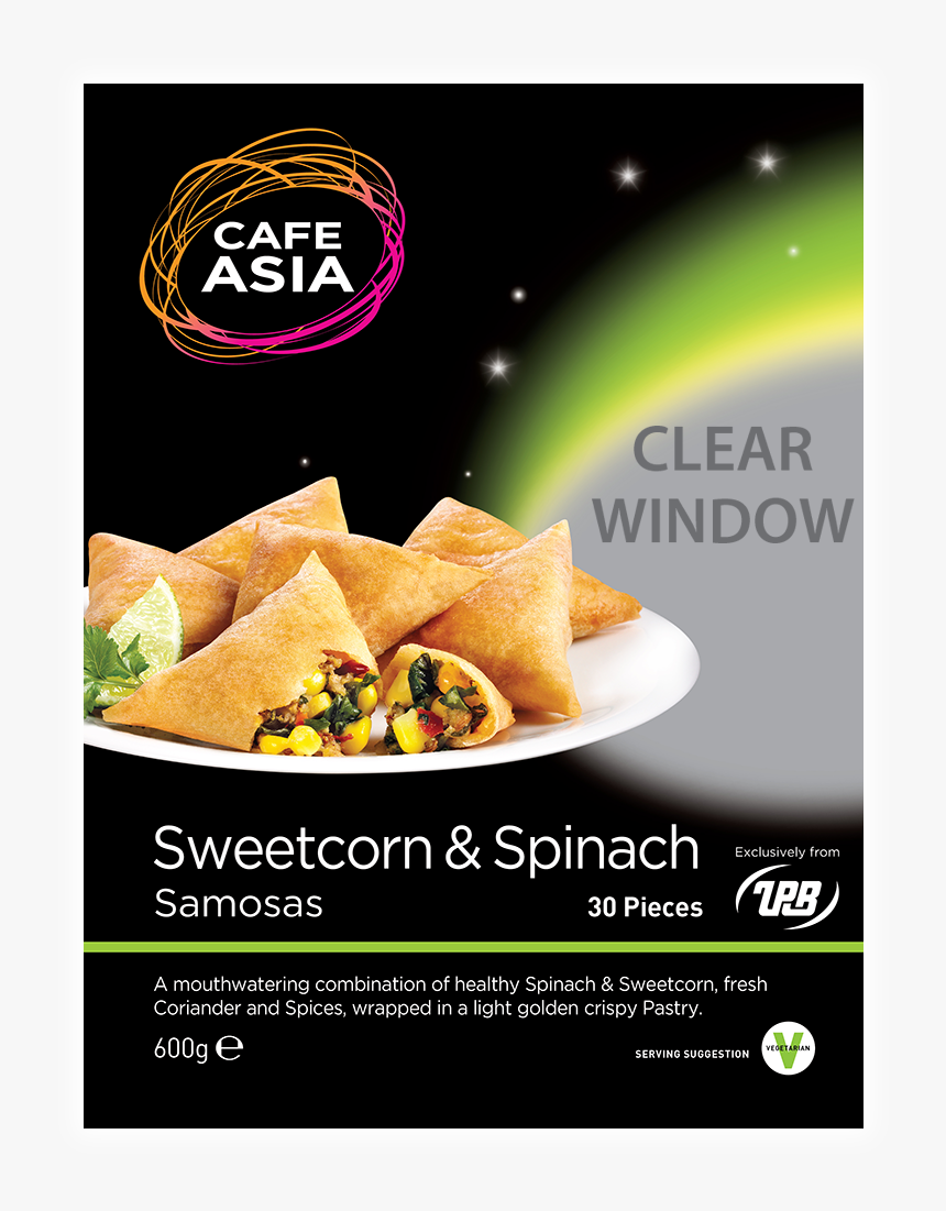 Sweencorn & Spinach Samosa - Cafe Asia Spring Rolls, HD Png Download