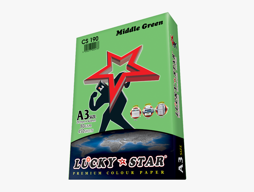 Lucky Star A4 Paper 80gsm, HD Png Download
