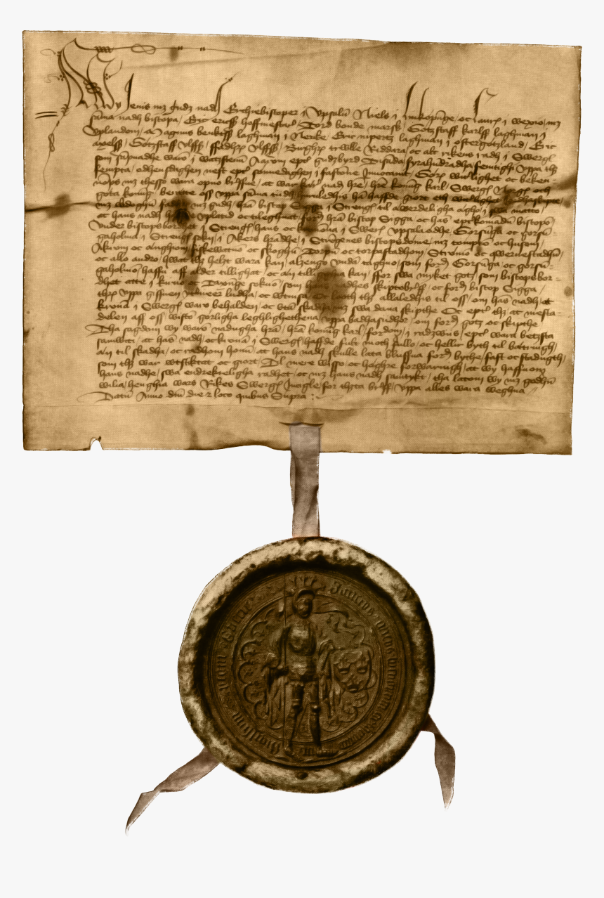 Pergamentbrev, Nordisk Familjebok - Sigill 1455, HD Png Download