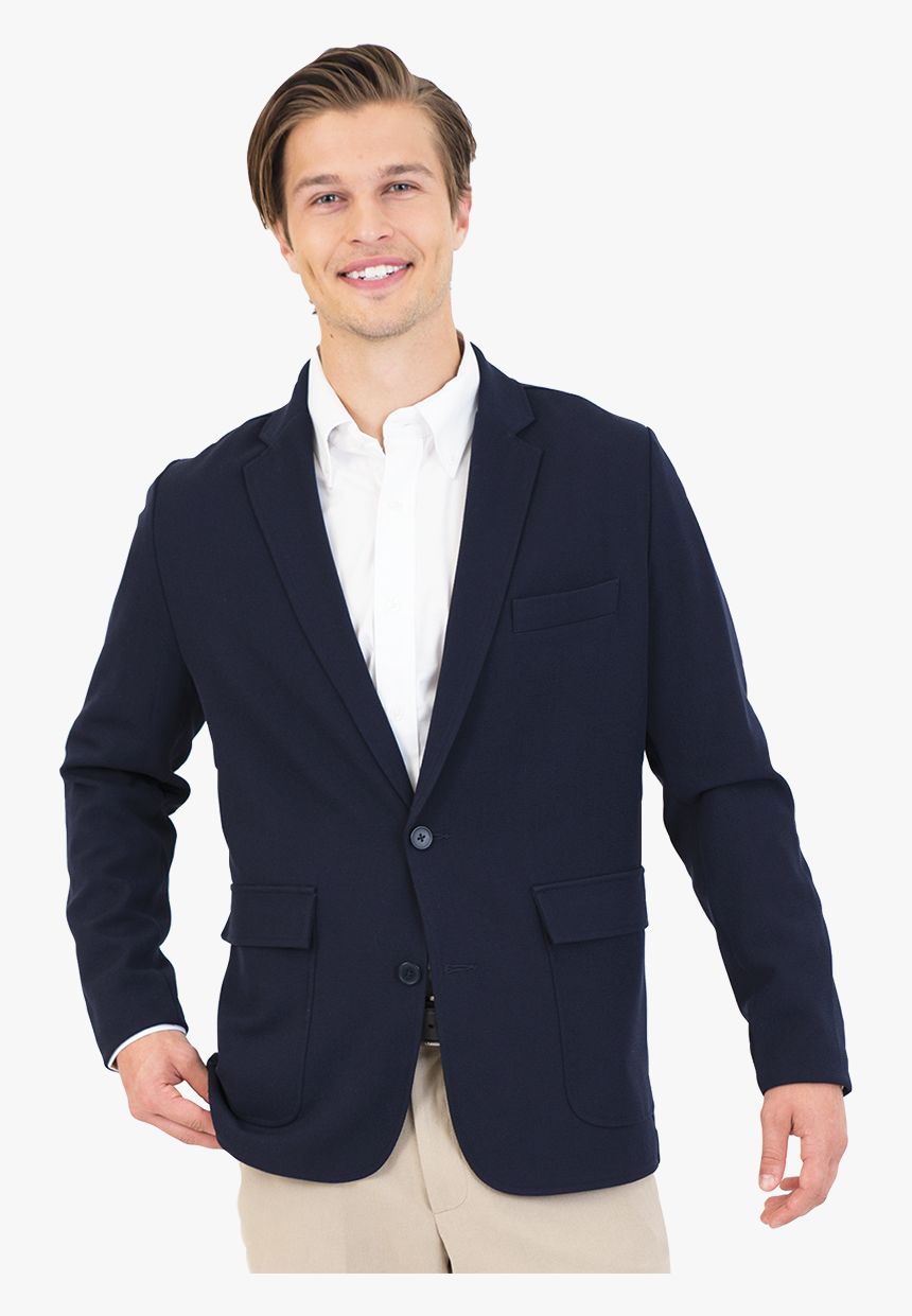 The Devin Stretch Knit Men S Blazer - Navy Knit Blazer Men, HD Png Download