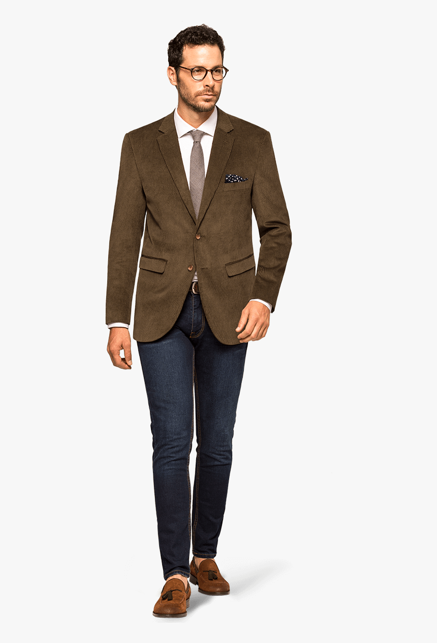 Corduroy Blazer - Cotton Suit Men, HD Png Download