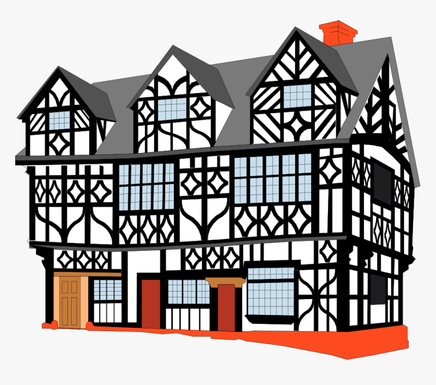 Building 01 Svg Clip Arts - Elizabethan Wood Frame House, HD Png Download