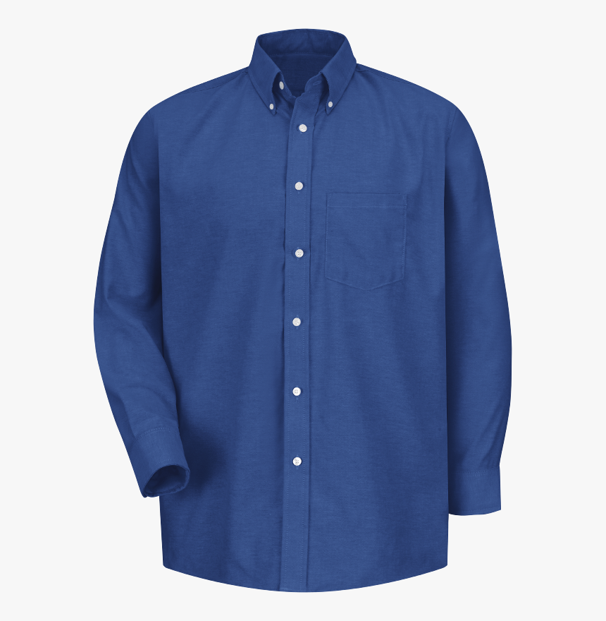 Men S Long Sleeve Executive Oxford Dress Shirt - Button, HD Png Download