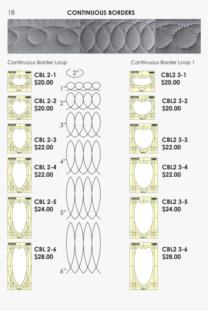 Ruler Template Sampler Set Sizes, HD Png Download