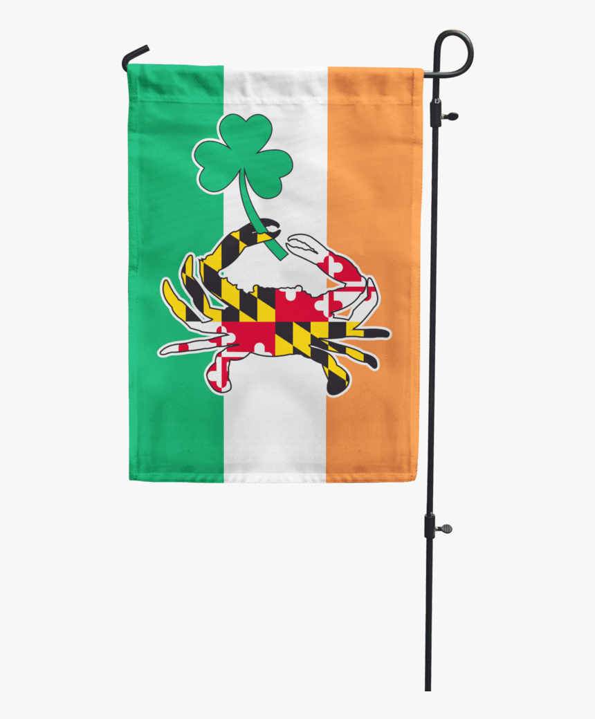 Maryland Full Flag Crab With Shamrock W/ Irish Flag - Maryland State Flag, HD Png Download