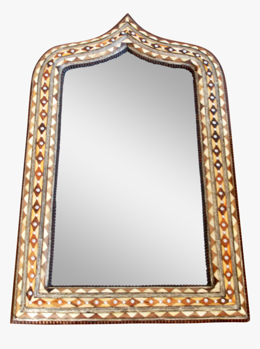 Moroccan Bone Inlaid Arch Mirror, HD Png Download