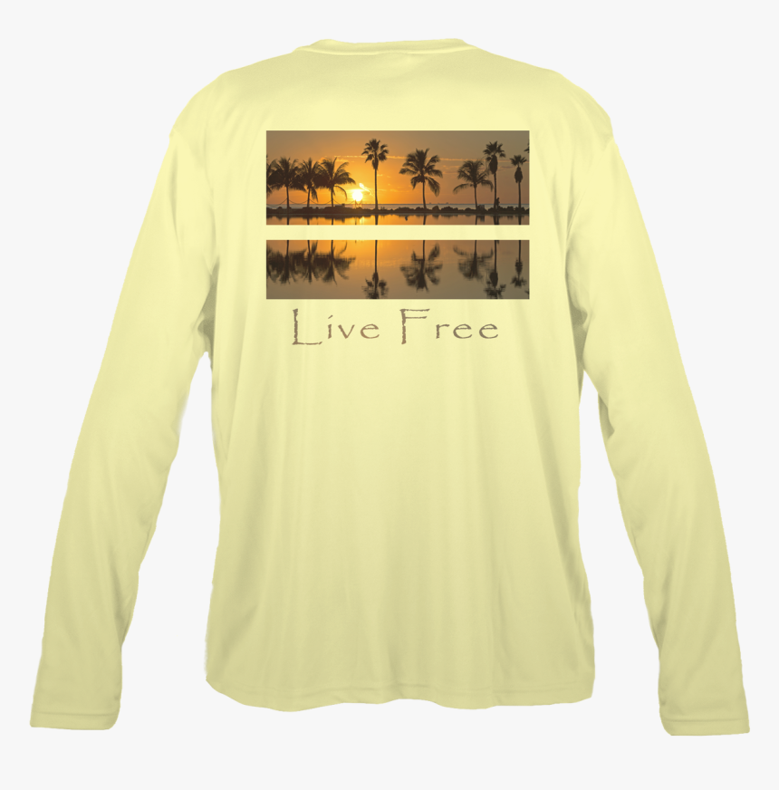 Sunset Palms Men S Long-sleeve Solar Performance Shirt - Long-sleeved T-shirt, HD Png Download