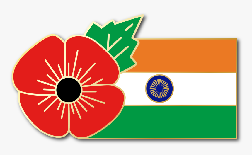 Image Of India Fmn Poppy/flag Combo Medal (28mm X - Trinidad And Tobago Cliparts, HD Png Download