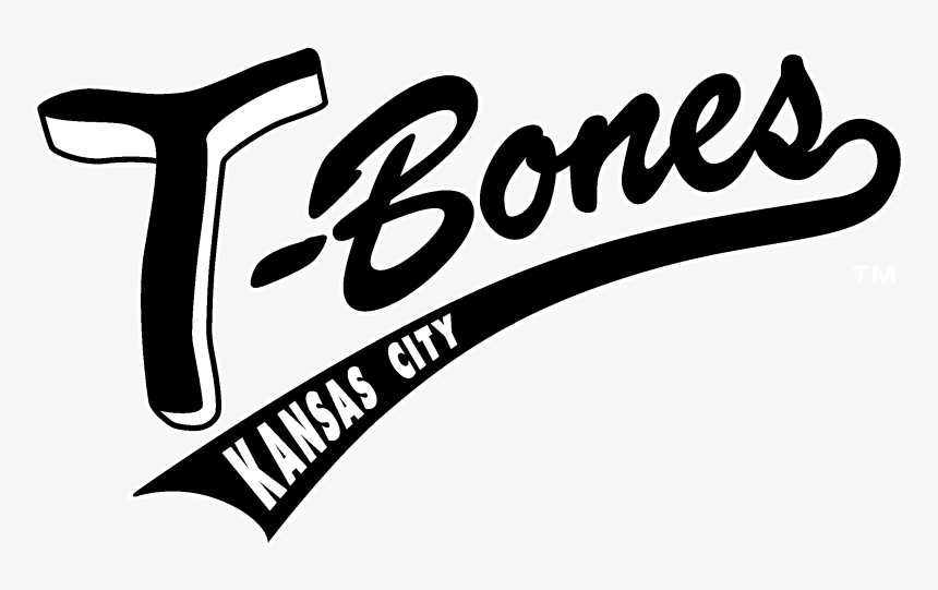 Kansas City T Bones Logo Black And White - Calligraphy, HD Png Download