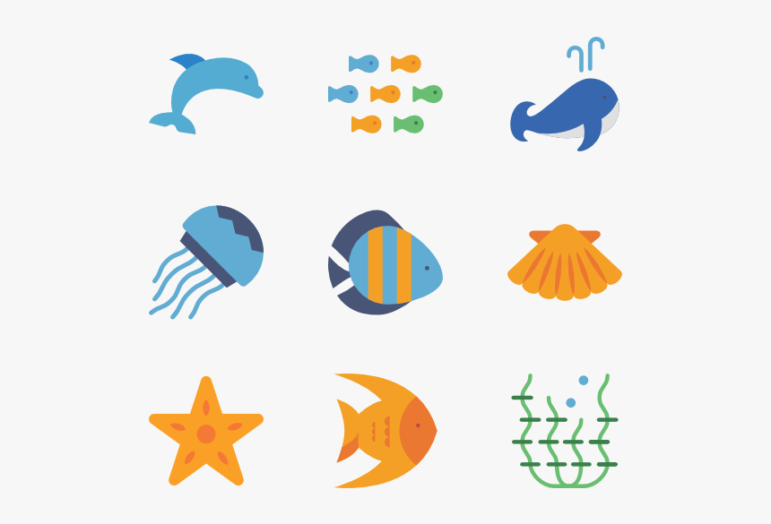 Sea Animals Icon Png, Transparent Png