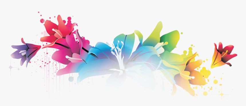Pencil And In Color - Flowers Image Hd 1080p Png, Transparent Png