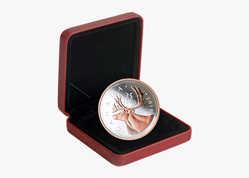 Quarter Transparent Caribou - Gold Coin Box, HD Png Download