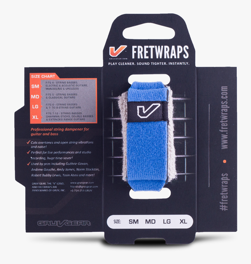 Fretwraps U2122 String Muters 1 Pack Gruv Gear Krane - Gruvgear Fretwrap Grey, HD Png Download